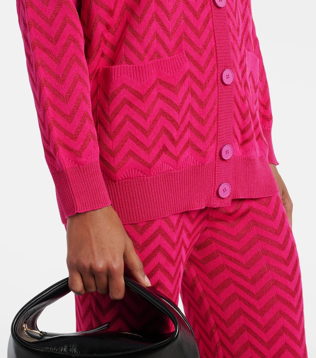 Missoni - سترة كارديغان قطنية مخلوطة بنمط متعرج