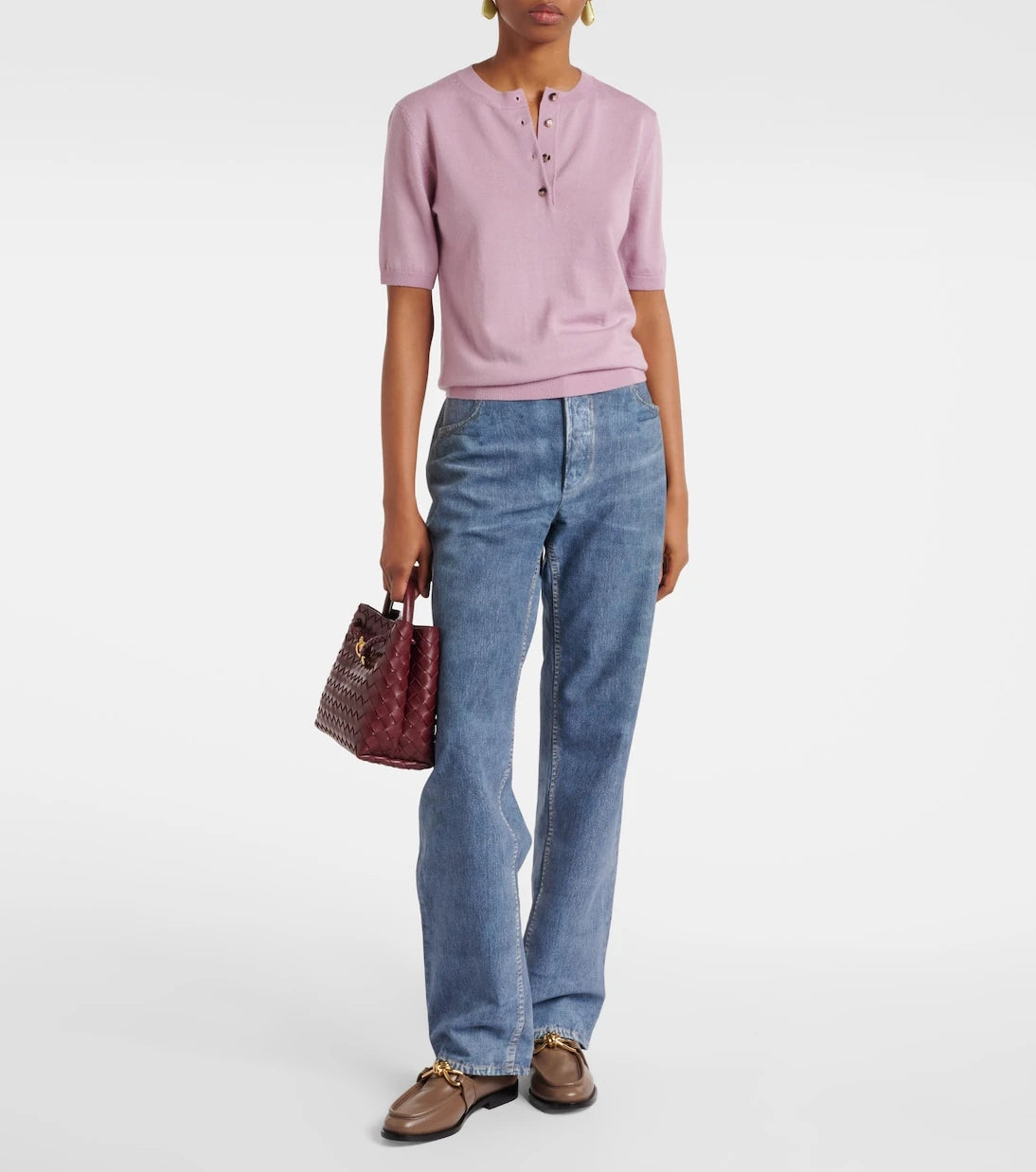 Bottega Veneta - حذاء لوفرز أستير نوت الجلدي
