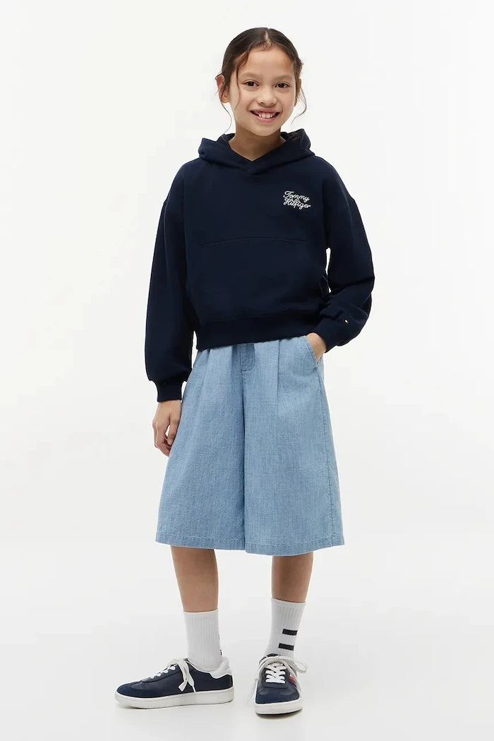 Tommy Hilfiger суичър с качулка за деца с памук