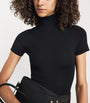 Black Virgin Wool Short-Sleeve Sweater