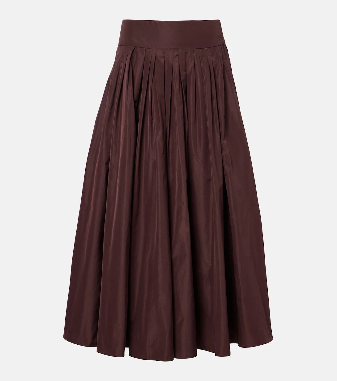 'S Max Mara - Pleated taffeta midi skirt