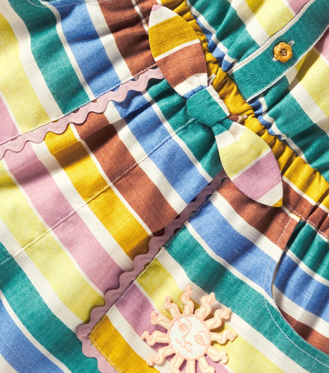 Zimmermann Kids - Everley striped cotton playsuit