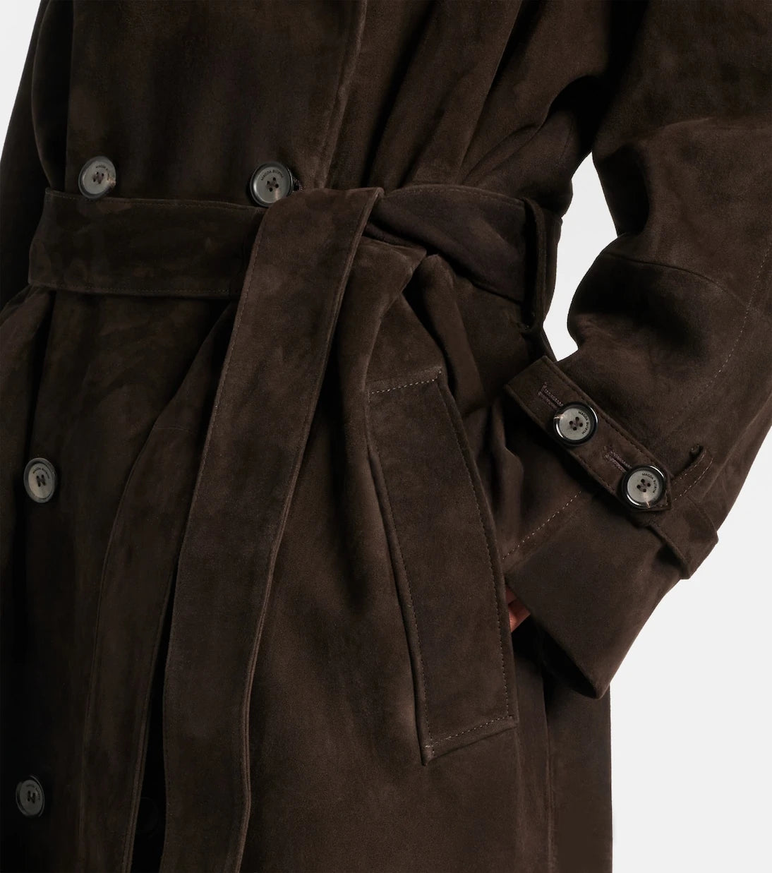Magda Butrym - Double-breasted suede trench coat