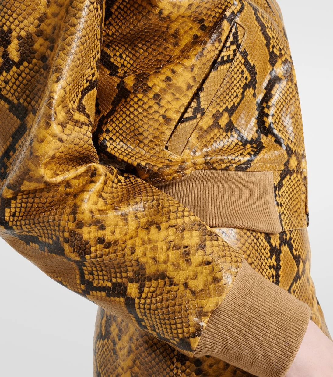 Isabel Marant - Cerem snake-effect leather bomber jacket