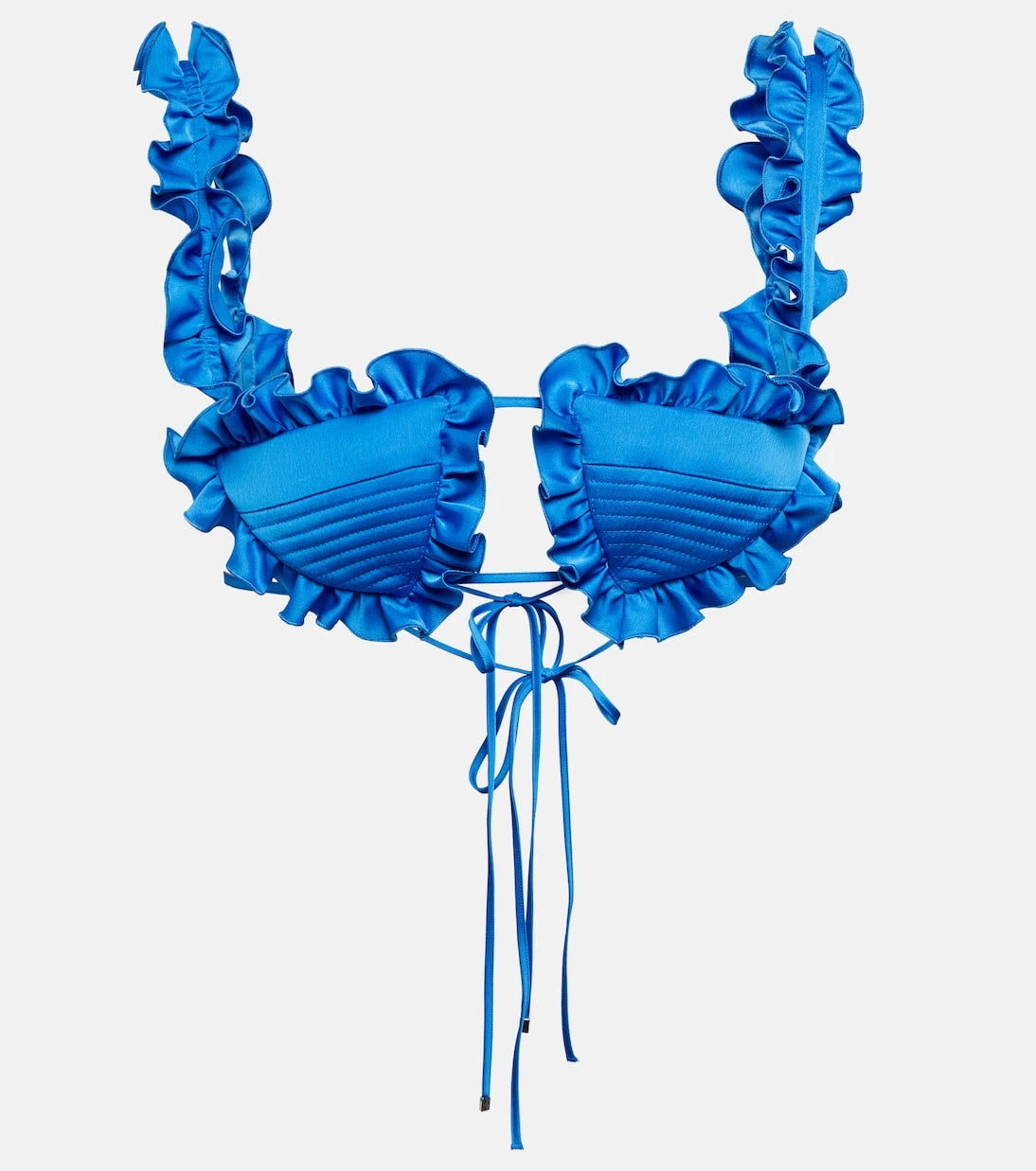 The Attico - Glory ruffled satin bralette