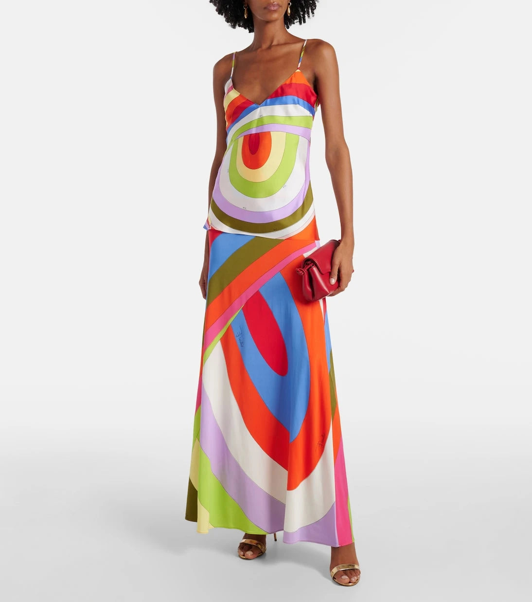 Pucci - Iride jersey satin maxi skirt