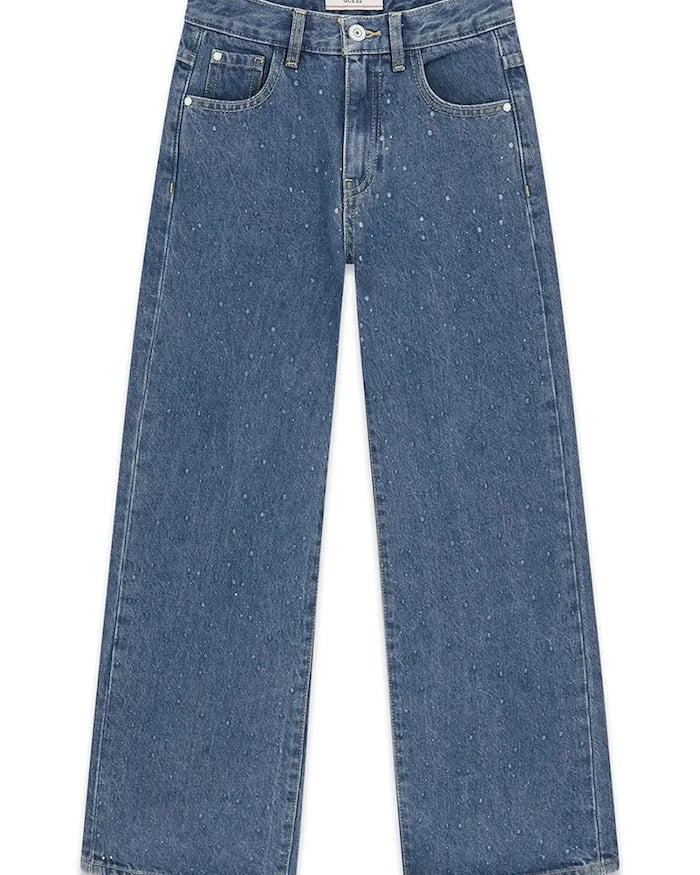 Guess çocuklar için wide leg kot pantolon