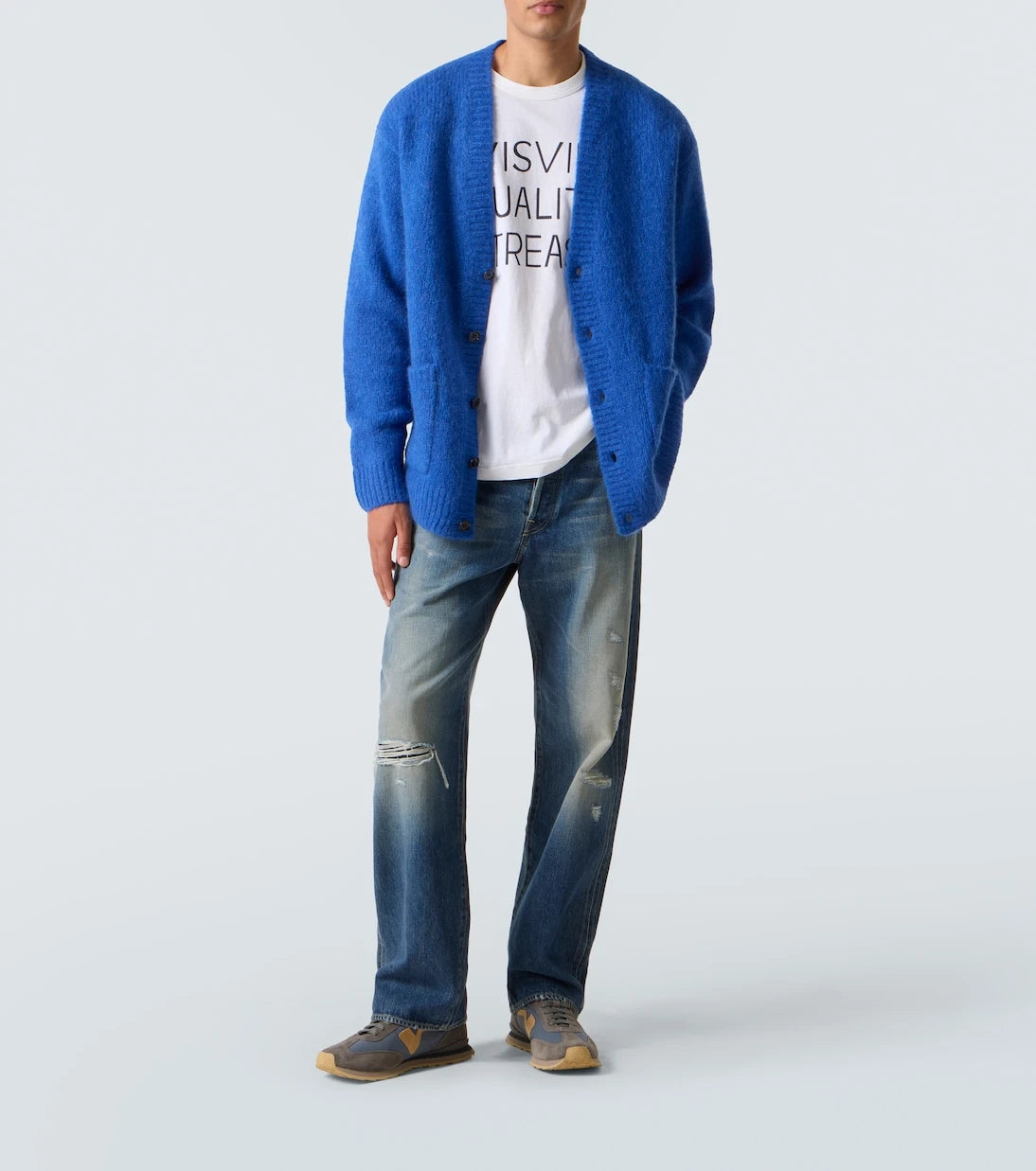 Visvim - بنطلون جينز Social Sculpture 01 بقصّة مستقيمة مُمزّق