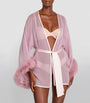 Silk Marabou Feather-Trimmed Diana Robe
