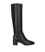 Tory Burch Black Leather Knee-High Heeled Boots 55