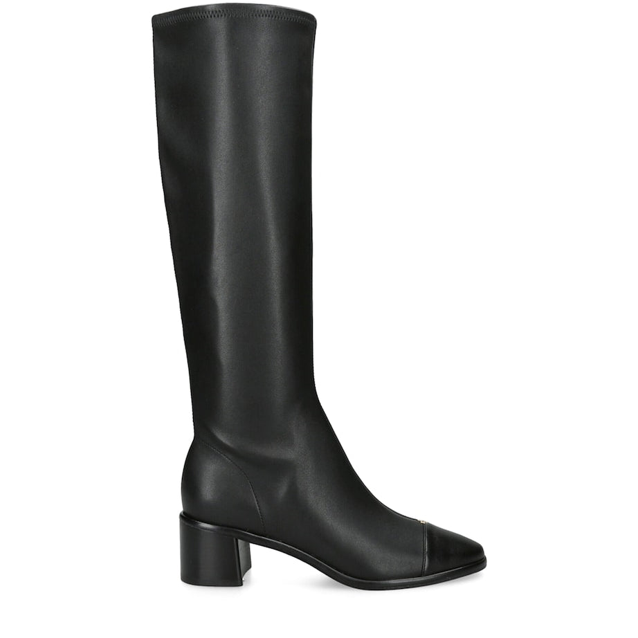 Tory Burch Black Leather Knee-High Heeled Boots 55