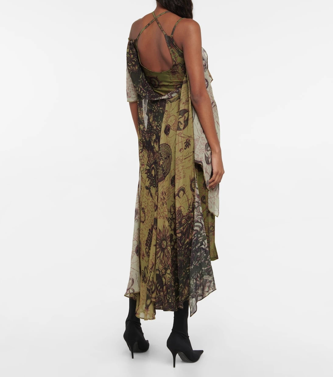 Marine Serre - Printed crêpe jersey midi dress