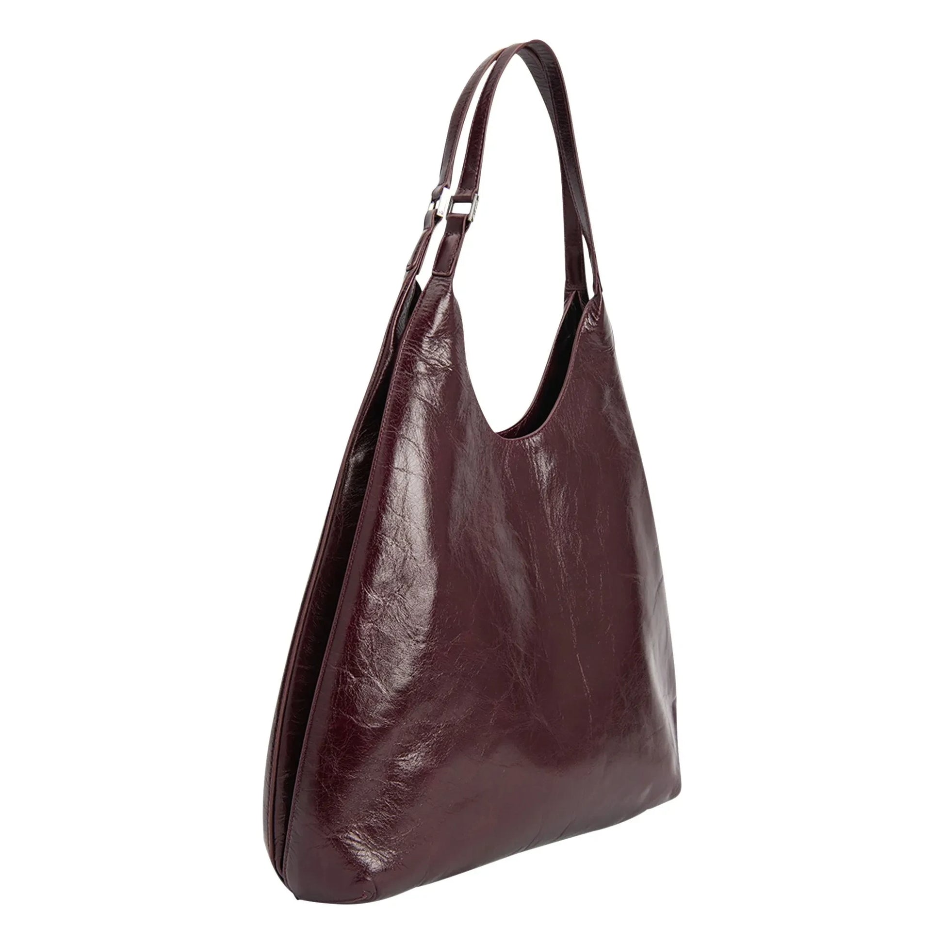 BY FAR - Amber Folio Leather bag | Burgundy