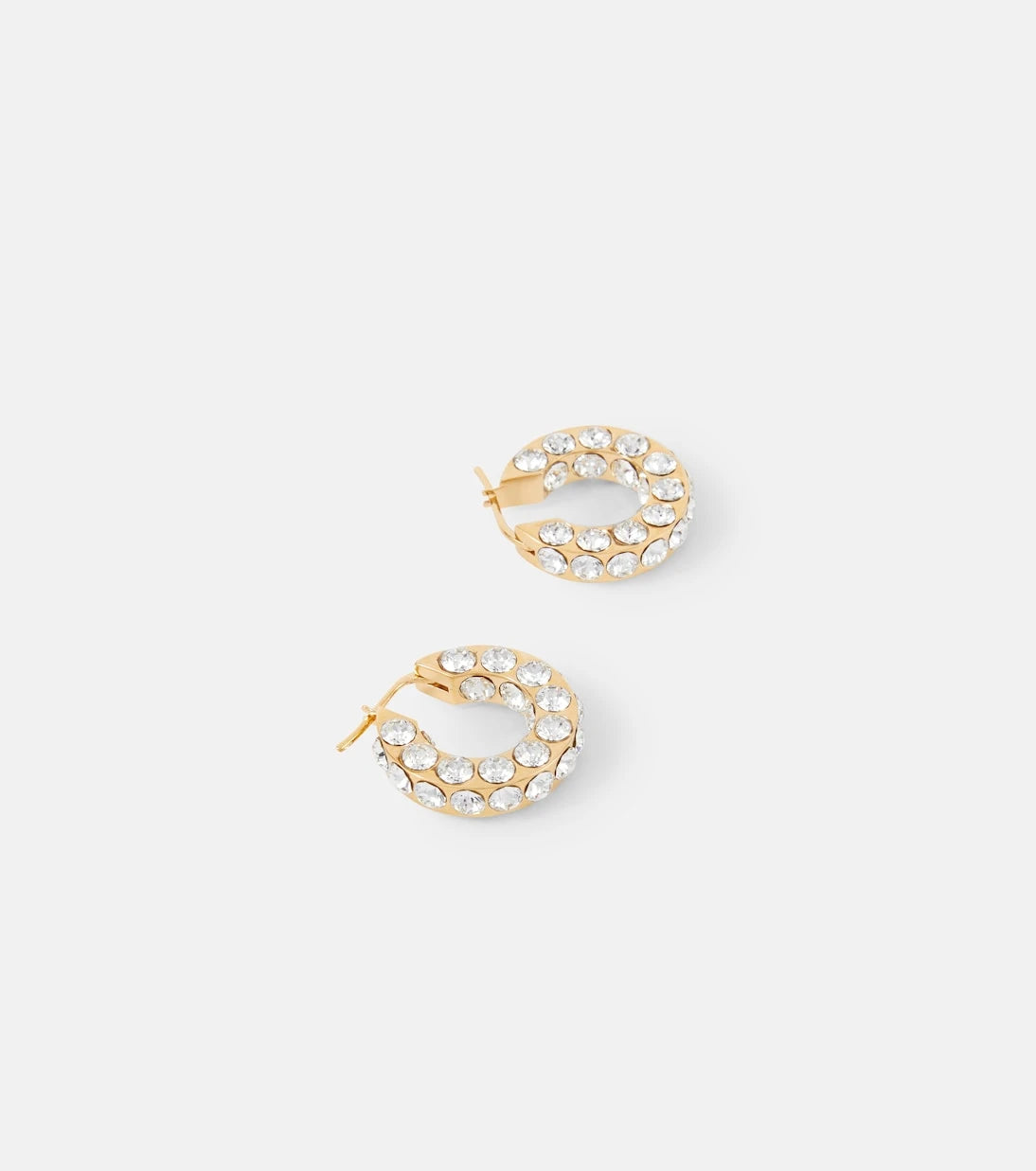 Amina Muaddi - Jah crystal-embellished hoop earrings