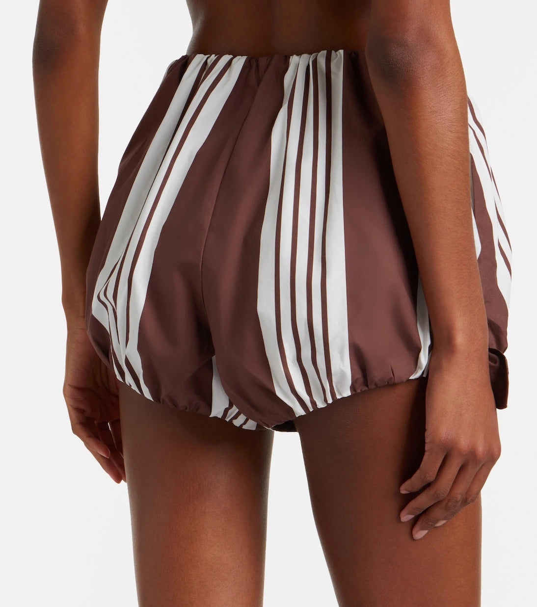 Posse - Rosie striped cotton shorts