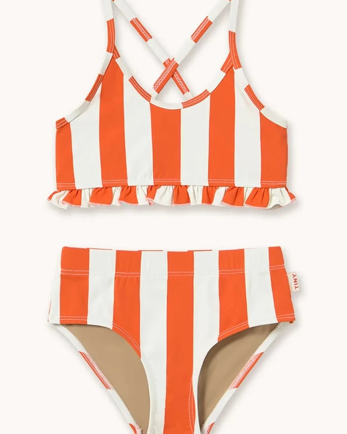 Tinycottons RED STRIPES SWIM SET İki Parçalı Çocuk Mayo