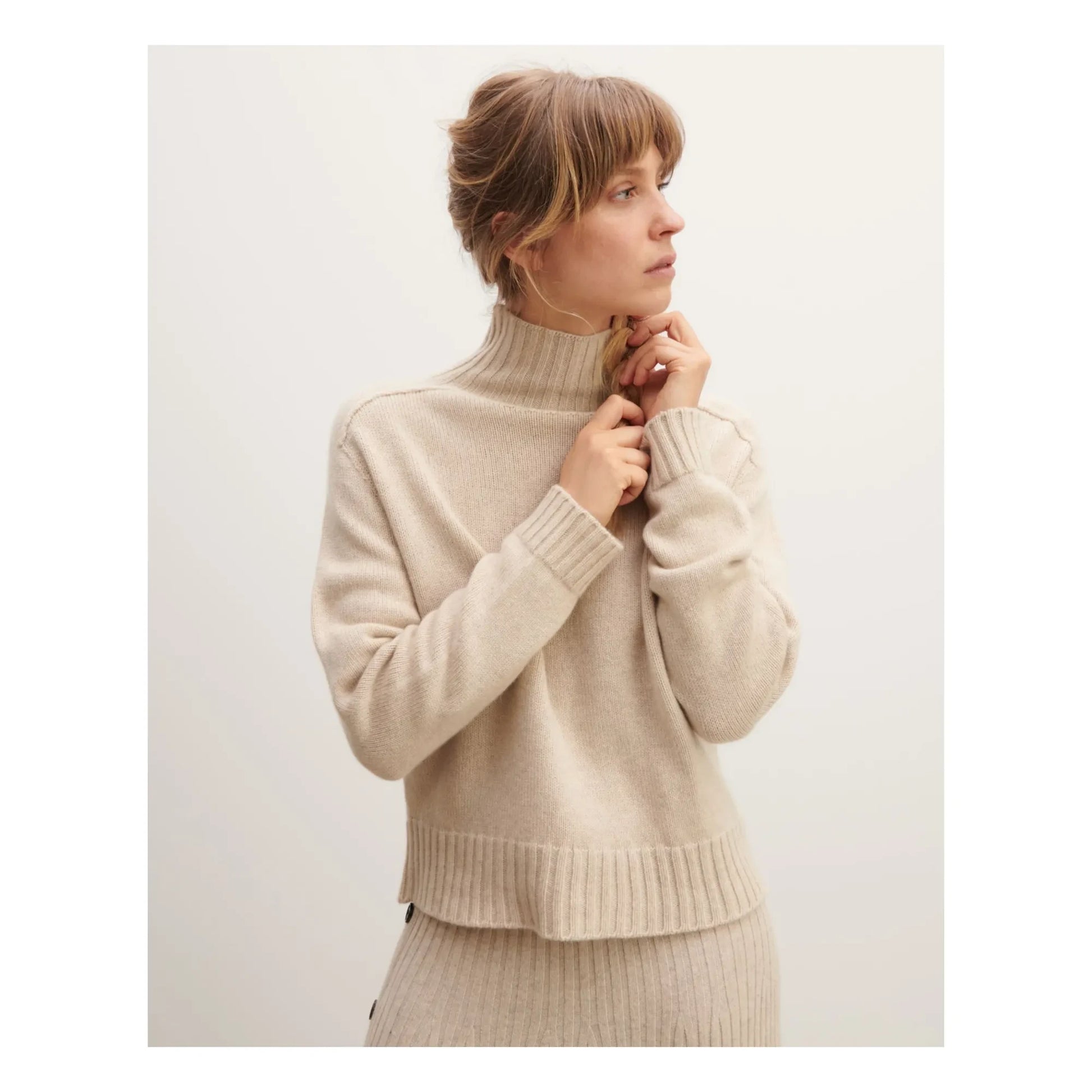 Bompard - Hammer Neck Sweater Cashmere | Oats