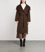 Brown Wool-Cashmere Wrap Coat