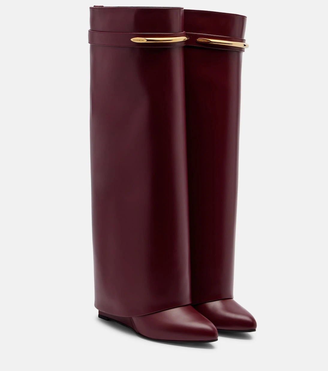 Givenchy - Shark 95 leather knee-high boots