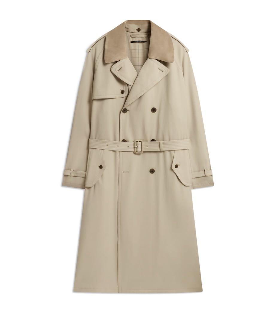 Dunhill Beige Wool Trench Coat