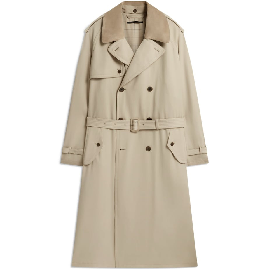 Dunhill Beige Wool Trench Coat