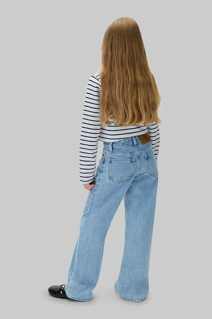 Çocuklar için wide leg kot pantolon Wide leg
