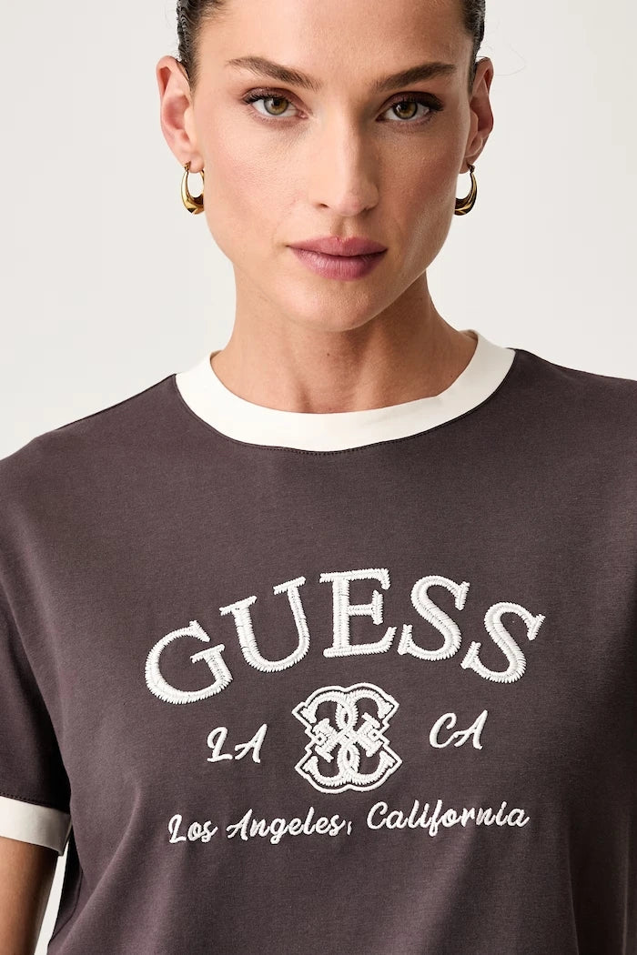 Guess pamuk ve elastanlı kadın tişört HOSHI