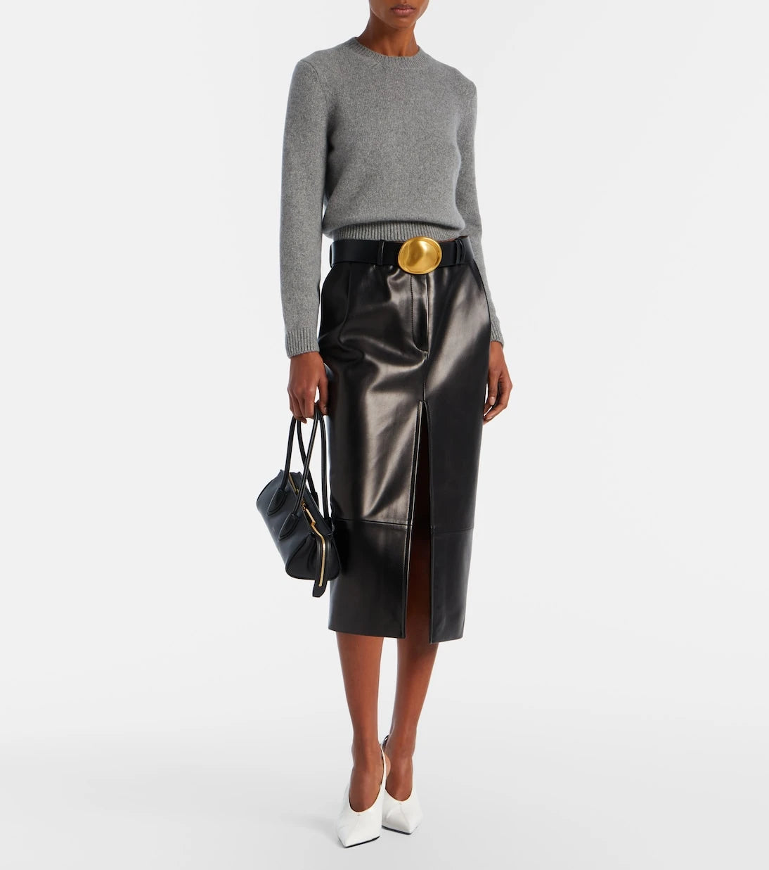 Khaite - Donna leather shoulder bag