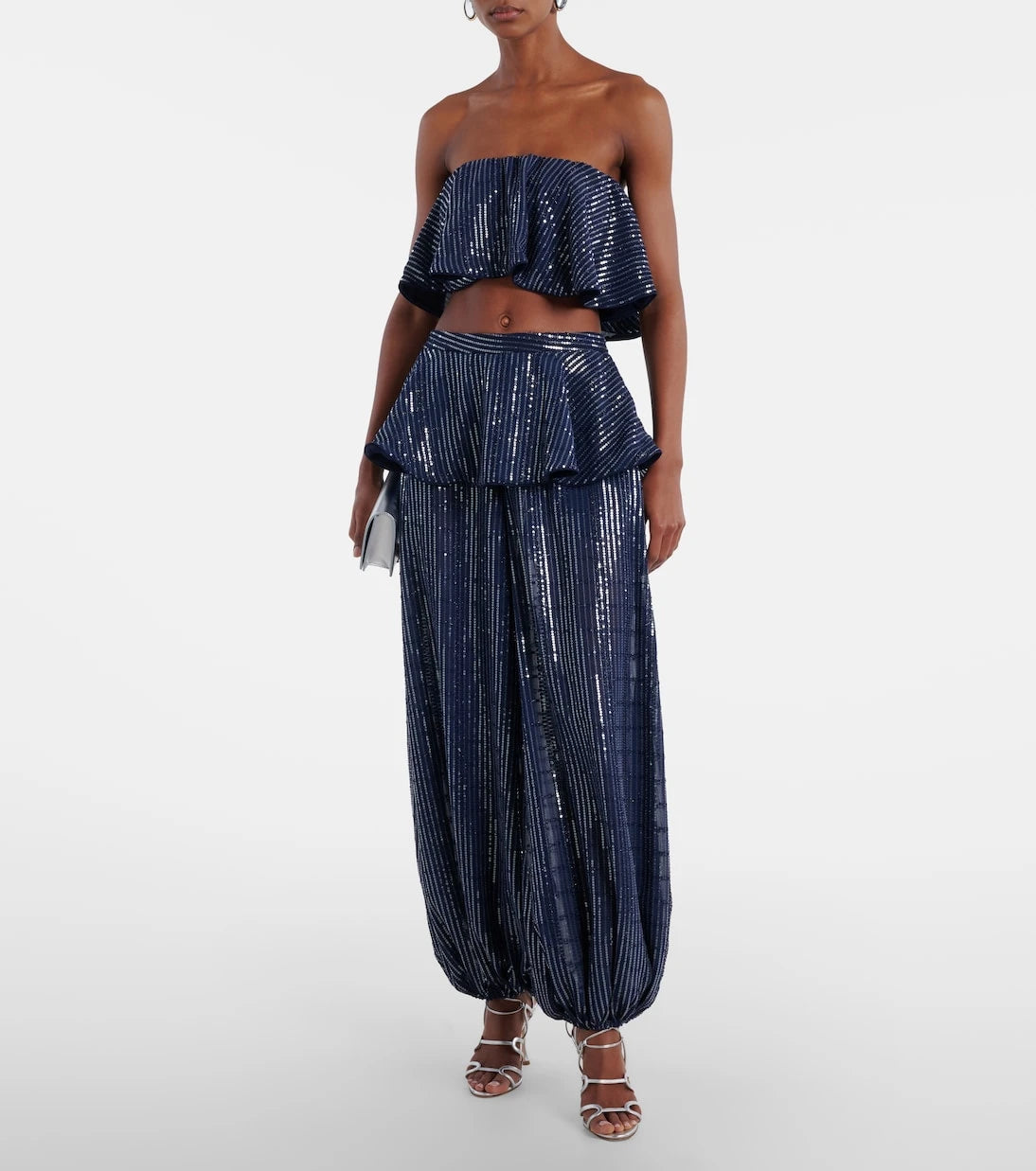 Adriana Degreas - Sequined cropped top