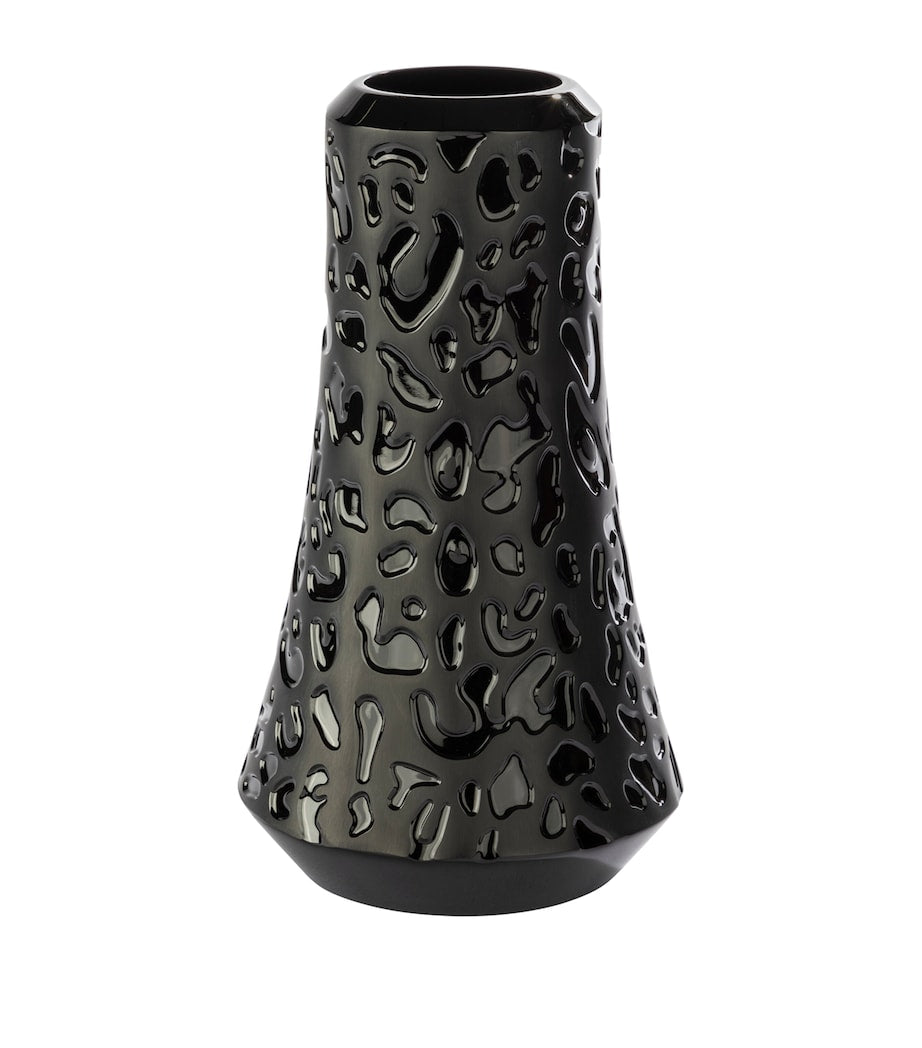 Crystal Panther Vase (20cm)