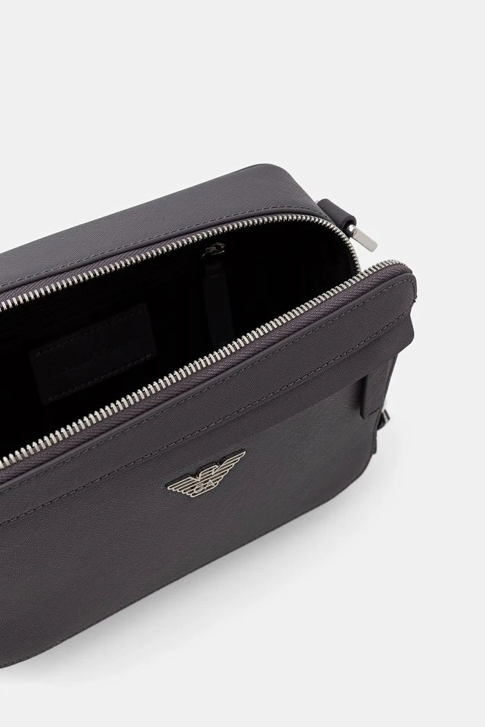 Emporio Armani erkek suni deri çapraz çanta