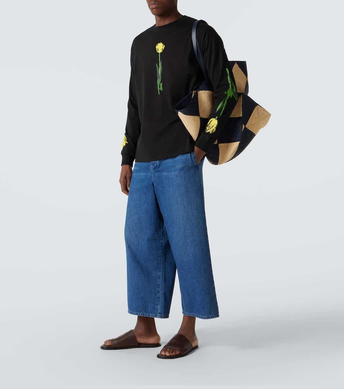 Loewe - Paula's Ibiza Flex Anagram leather slides