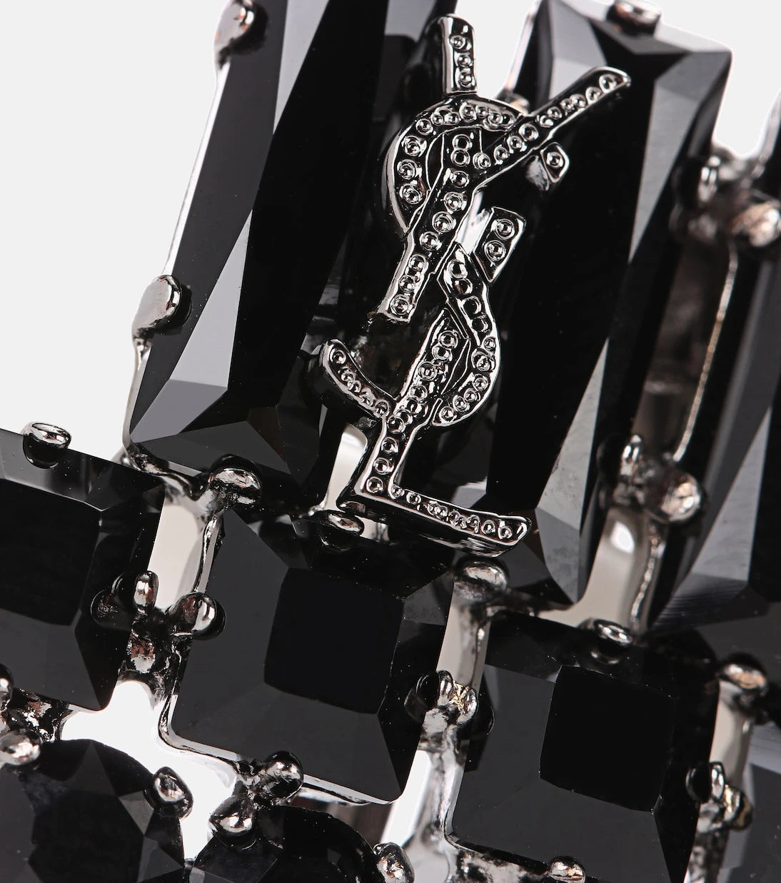 Saint Laurent - Crystal-embellished clip-on earrings