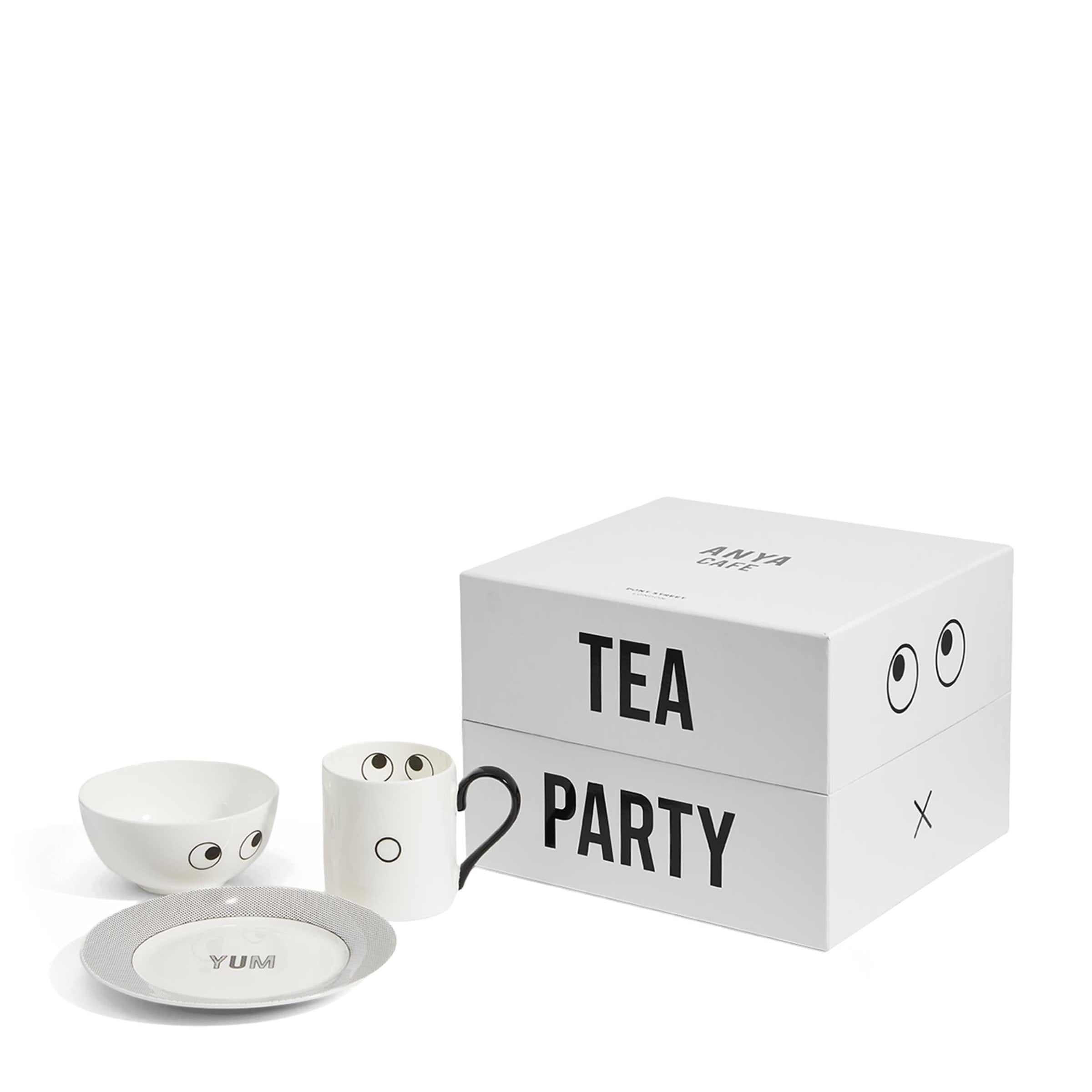 Ceramic Eyes Mug, Bowl and Plate Set