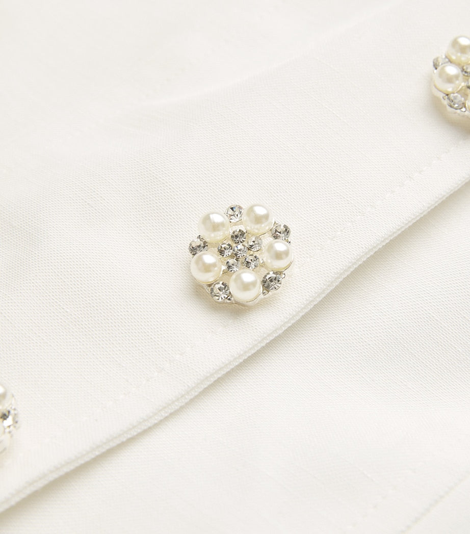 Maje White Off-The-Shoulder Bustier Top