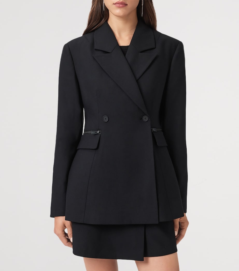 Black Double-Breasted Mimi Blazer