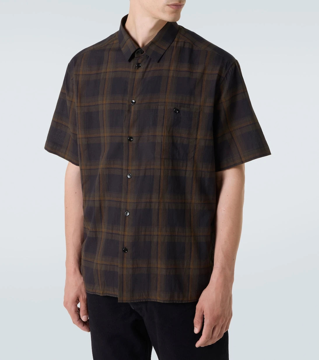 Saint Laurent - Tartan checked cotton voile shirt