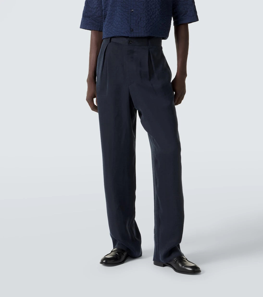 Giorgio Armani - Pleated satin wide-leg pants