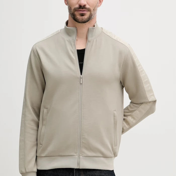 Karl Lagerfeld fermuarlı erkek viskon sweatshirt