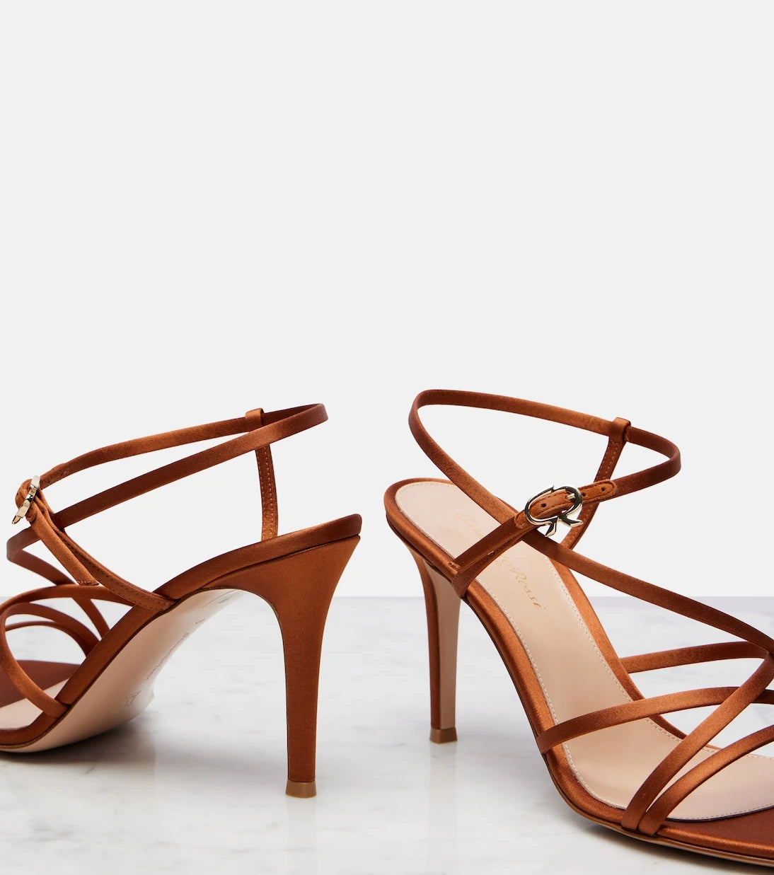 Gianvito Rossi - 85 satin sandals