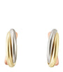 Cartier White, Yellow and Rose Gold Trinity Earrings