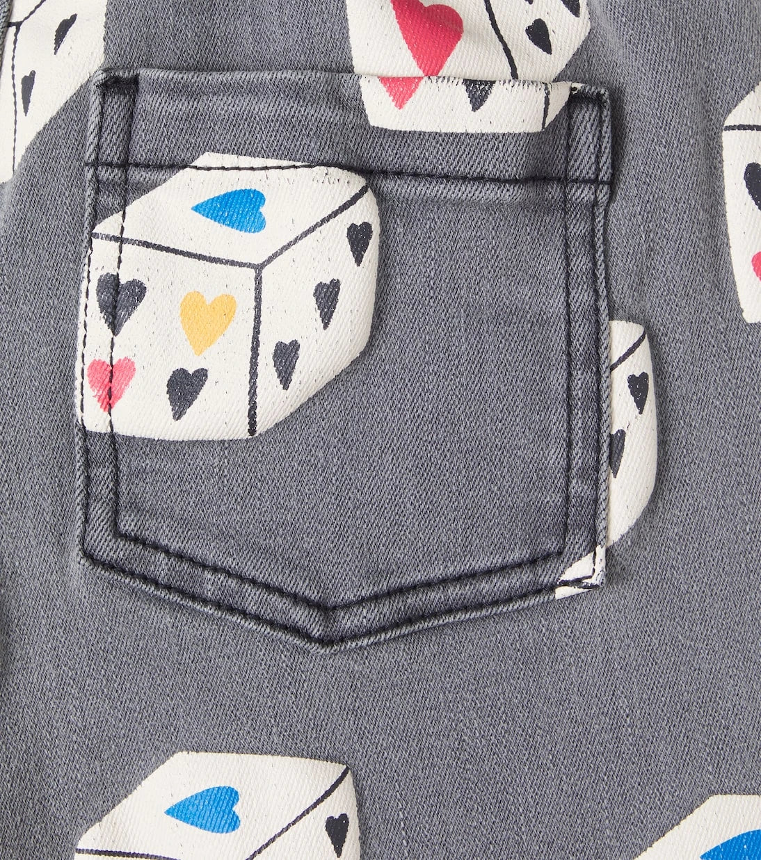 Jellymallow - Heart Diced printed jeans