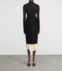 Balenciaga Black Barathea Wool Pencil Skirt