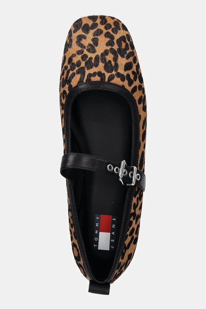 Tommy Jeans MARYJANE LEOPARD BALLERINA Deri Babet