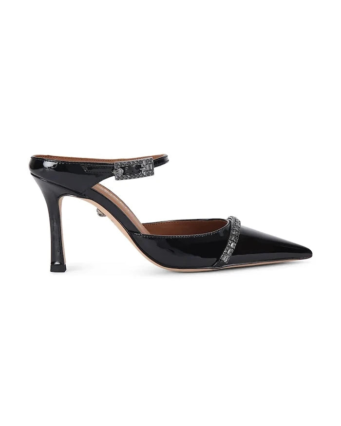 Kurt Geiger London Strass Point Mule Deri Topuklu Ayakkabı