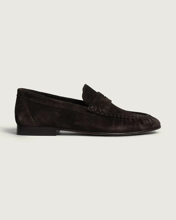 Posa kadın süet mokasen Penny Loafer