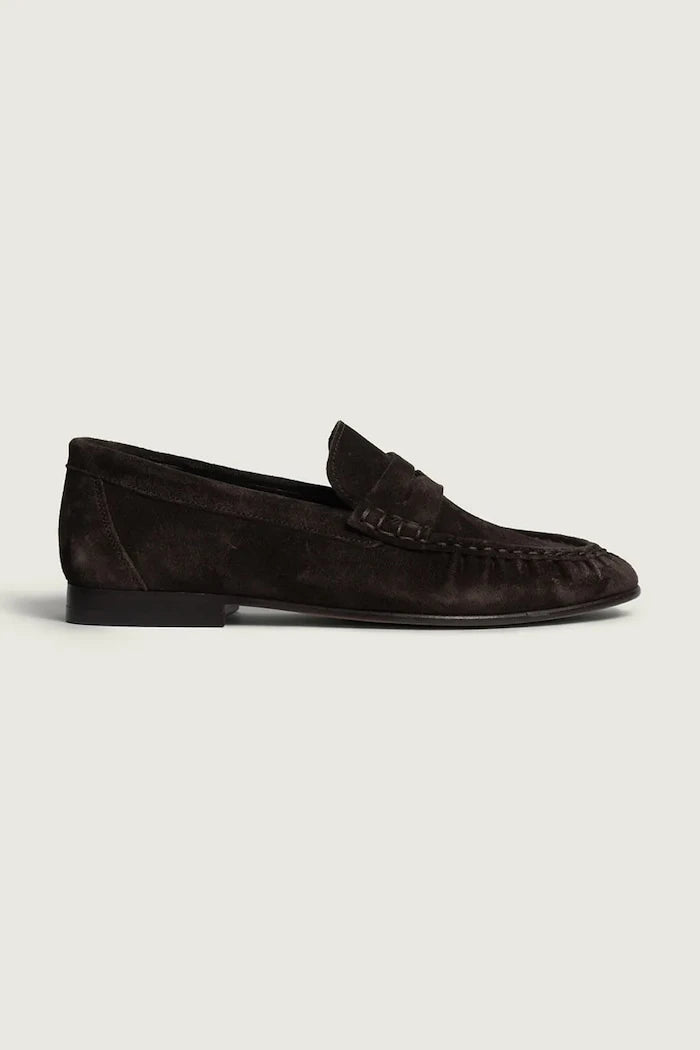 Posa kadın süet mokasen Penny Loafer