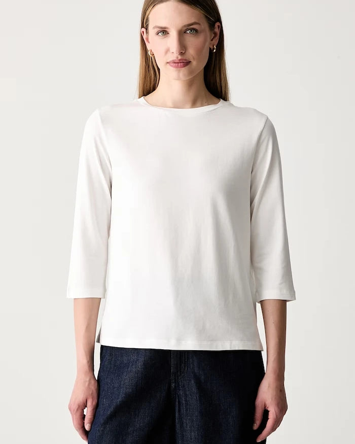 Weekend Max Mara uzun kollu kadın bluzu, pamuk ve elastanlı WKDMULTIA