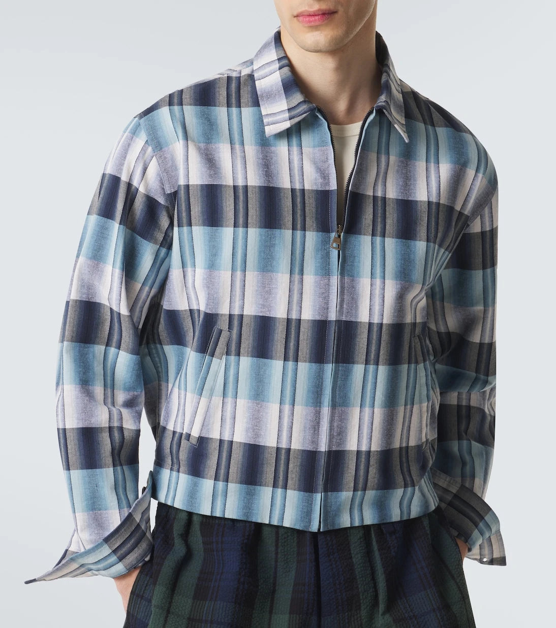 JW Anderson - Checked cotton blouson jacket
