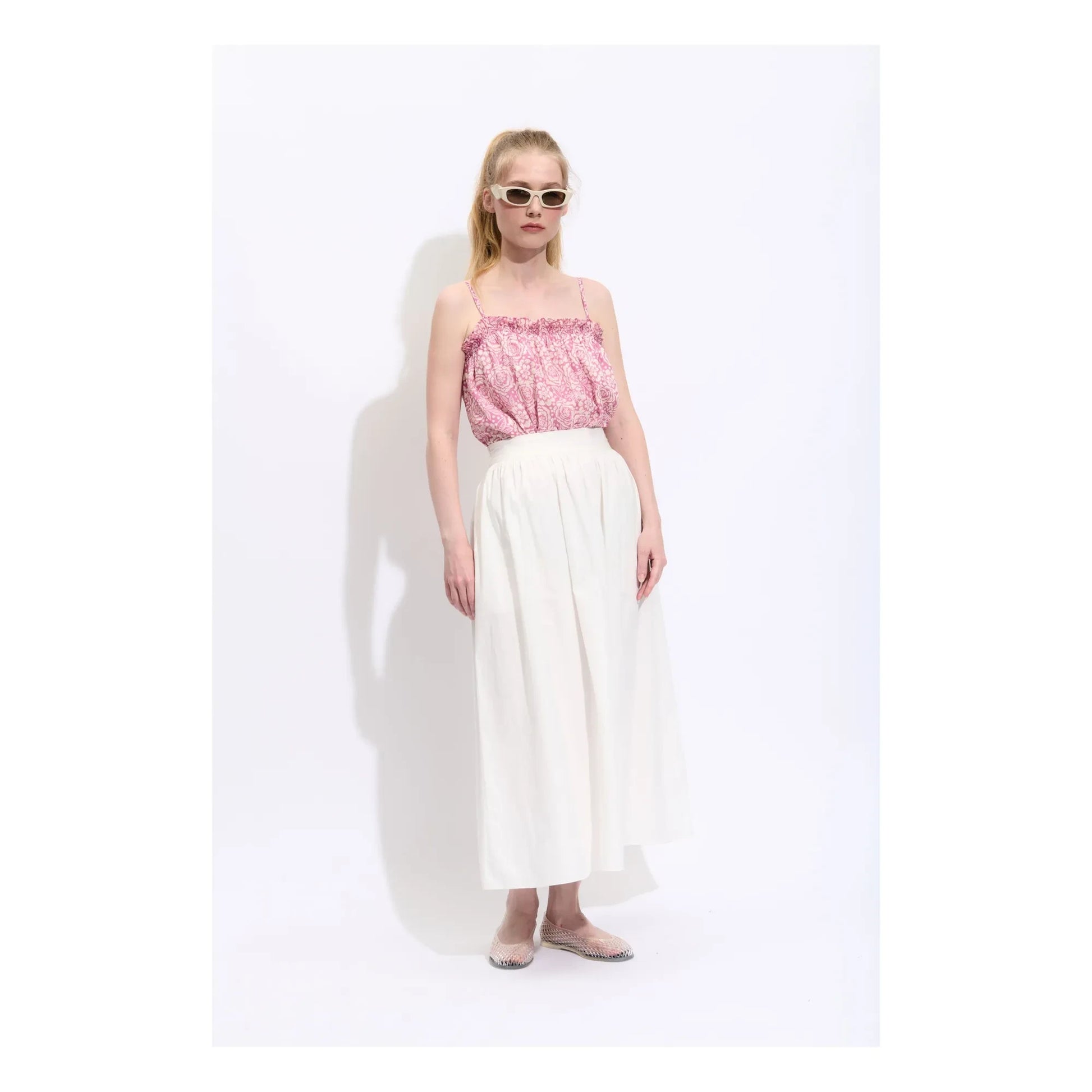 BELLEPIECE - Claude Coton skirt | White